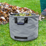 Maxbell Garden Leaf Storage Bag with Handles for Outdoor Leaves Grass Clippings Pool Gray