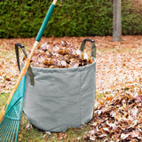 Maxbell Garden Leaf Storage Bag with Handles for Outdoor Leaves Grass Clippings Pool Gray