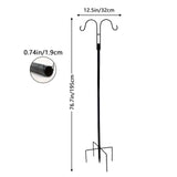 Maxbell Shepherds Hook Garden Ground Plant Stand for Solar Light Lanterns Flower Pot 195x32cm