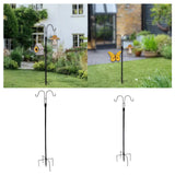 Maxbell Shepherds Hook Garden Ground Plant Stand for Solar Light Lanterns Flower Pot 195x32cm