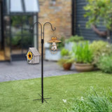 Maxbell Shepherds Hook Garden Ground Plant Stand for Solar Light Lanterns Flower Pot 195x32cm