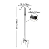 Maxbell Shepherds Hook Garden Ground Plant Stand for Solar Light Lanterns Flower Pot 156x32cm