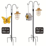 Maxbell Shepherds Hook Garden Ground Plant Stand for Solar Light Lanterns Flower Pot 156x32cm