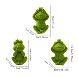 Maxbell Furry Flocked Frog Statue Crafts Garden Sculpture for Home Office Porch Lawn