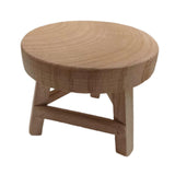 Maxbell Wooden Stool for Plant Rustic Plant Stool for Bonsai Potted Plant Home Decor