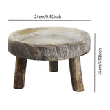 Maxbell Wooden Planter Stool Stand Flower Pot Support for Farmhouse Bedroom Bathroom