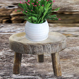 Maxbell Wooden Planter Stool Stand Flower Pot Support for Farmhouse Bedroom Bathroom