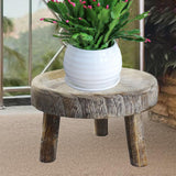 Maxbell Wooden Planter Stool Stand Flower Pot Support for Farmhouse Bedroom Bathroom