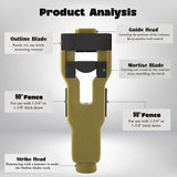 Maxbell Door Latch Mortise Tool Help Remove Material Versatile Scoring and Chiseling Green