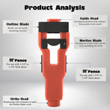 Maxbell Door Latch Mortise Tool Help Remove Material Versatile Scoring and Chiseling Orange