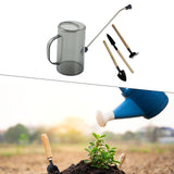 Maxbell 1.5L Watering Can Portable Long Nozzle for House Plants Flower Bonsai Plants grey