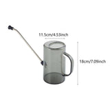 Maxbell 1.5L Watering Can Portable Long Nozzle for House Plants Flower Bonsai Plants grey