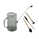 Maxbell 1.5L Watering Can Portable Long Nozzle for House Plants Flower Bonsai Plants grey