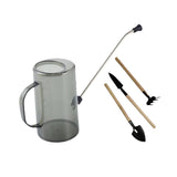 Maxbell 1.5L Watering Can Portable Long Nozzle for House Plants Flower Bonsai Plants grey