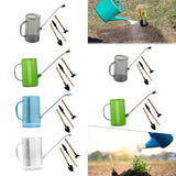 Maxbell 1.5L Watering Can Portable Long Nozzle for House Plants Flower Bonsai Plants grey
