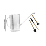 Maxbell 1.5L Watering Can Portable Long Nozzle for House Plants Flower Bonsai Plants clear