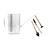 Maxbell 1.5L Watering Can Portable Long Nozzle for House Plants Flower Bonsai Plants clear