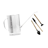 Maxbell 1.5L Watering Can Portable Long Nozzle for House Plants Flower Bonsai Plants clear