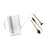 Maxbell 1.5L Watering Can Portable Long Nozzle for House Plants Flower Bonsai Plants clear