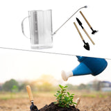 Maxbell 1.5L Watering Can Portable Long Nozzle for House Plants Flower Bonsai Plants clear