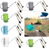 Maxbell 2000ml Indoor Watering Can Long Nozzle for House Plants Plants Garden Flower grey