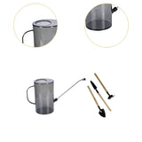 Maxbell 2000ml Indoor Watering Can Long Nozzle for House Plants Plants Garden Flower grey