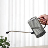 Maxbell 2000ml Indoor Watering Can Long Nozzle for House Plants Plants Garden Flower grey
