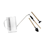 Maxbell 2000ml Indoor Watering Can Long Nozzle for House Plants Plants Garden Flower clear