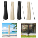 Maxbell Garden Parasol Cover Dust Protection Umbrella Cover for Yard Patio Courtyard Black without Pole
