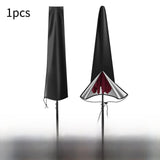 Maxbell Garden Parasol Cover Dust Protection Umbrella Cover for Yard Patio Courtyard Black without Pole