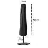 Maxbell Garden Parasol Cover Dust Protection Umbrella Cover for Yard Patio Courtyard Black without Pole