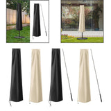 Maxbell Garden Parasol Cover Dust Protection Umbrella Cover for Yard Patio Courtyard Black without Pole
