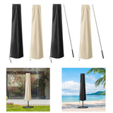Maxbell Garden Parasol Cover Dust Protection Umbrella Cover for Yard Patio Courtyard Black without Pole