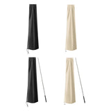 Maxbell Garden Parasol Cover Dust Protection Umbrella Cover for Yard Patio Courtyard Black without Pole