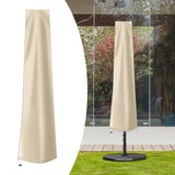 Maxbell Garden Parasol Cover Dust Protection Umbrella Cover for Yard Patio Courtyard Beige without Pole