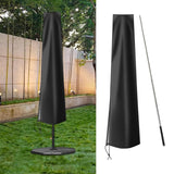 Maxbell Garden Parasol Cover Dust Protection Umbrella Cover for Yard Patio Courtyard Black With Pole