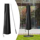 Maxbell Garden Parasol Cover Dust Protection Umbrella Cover for Yard Patio Courtyard Black With Pole