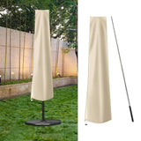 Maxbell Garden Parasol Cover Dust Protection Umbrella Cover for Yard Patio Courtyard Beige With Pole