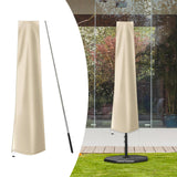 Maxbell Garden Parasol Cover Dust Protection Umbrella Cover for Yard Patio Courtyard Beige With Pole