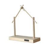 Maxbell Wind Chime Stand Wooden Keychain Jewelry Stand for Lantern Home Decor Indoor S