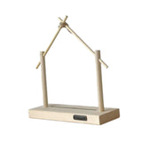 Maxbell Wind Chime Stand Wooden Keychain Jewelry Stand for Lantern Home Decor Indoor S