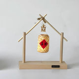 Maxbell Wind Chime Stand Wooden Keychain Jewelry Stand for Lantern Home Decor Indoor S