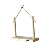 Maxbell Wind Chime Stand Wooden Keychain Jewelry Stand for Lantern Home Decor Indoor L