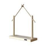 Maxbell Wind Chime Stand Wooden Keychain Jewelry Stand for Lantern Home Decor Indoor L