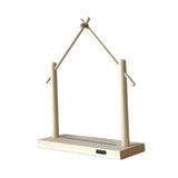 Maxbell Wind Chime Stand Wooden Keychain Jewelry Stand for Lantern Home Decor Indoor L