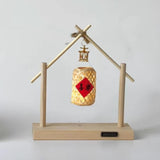 Maxbell Wind Chime Stand Wooden Keychain Jewelry Stand for Lantern Home Decor Indoor L