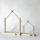 Maxbell Wind Chime Stand Wooden Keychain Jewelry Stand for Lantern Home Decor Indoor L