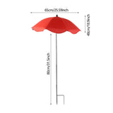 Maxbell Plant Umbrella for Outdoor Plants Sun Shade for Plants for Potted Flower Pot Red