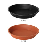 Maxbell 5 Pieces Plant Saucers 11 inch Indoor Outdoor Flower Pot Saucers Black