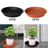 Maxbell 5 Pieces Plant Saucers 11 inch Indoor Outdoor Flower Pot Saucers Black
